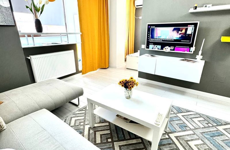 Location d’un appartement design d’une pièce dans le quartier Chiajna, secteur 6, Bucarest, Roumanie